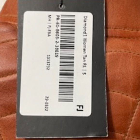 Ladies Genuine Leather Biker Jacket Tan: BR-Alice - Picture 5 of 9